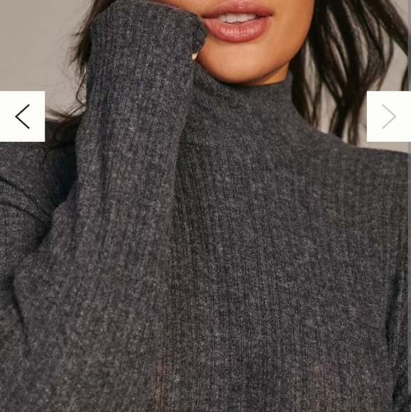 Anthropologie Daily Practice Fall Turtleneck Side-Slit Midi Dress long sleeves 4 - Picture 5 of 10